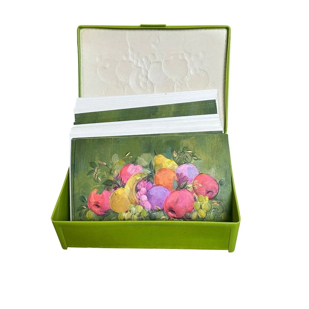 Vintage‎ Hallmark 15 Notes Fruit Still Life Stationery Set Boxed Unused